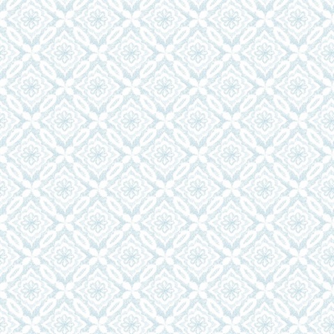 Hugson Teal Quilt  Wallpaper