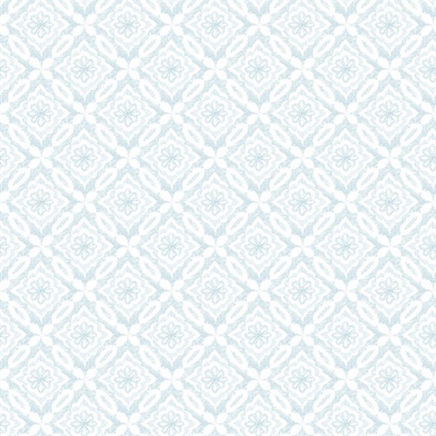 Hugson Teal Quilt  Wallpaper