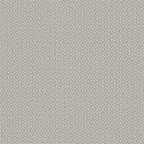 Hui Grey Paper Weave Grasscloth Wallpaper