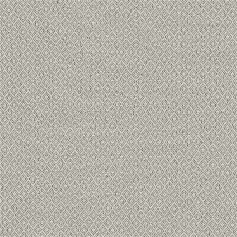 Hui Grey Paper Weave Grasscloth Wallpaper