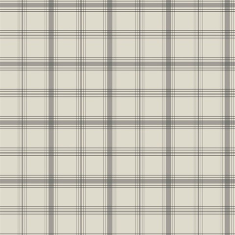 Hunter Charcoal Plaid Wallpaper