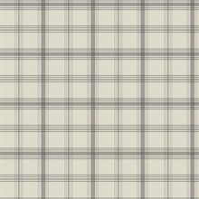 Hunter Charcoal Plaid Wallpaper