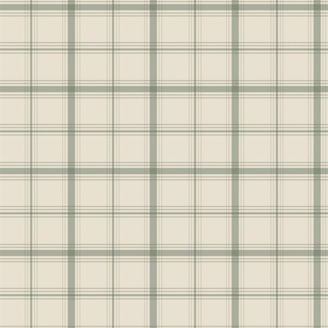 Hunter Green Plaid Wallpaper