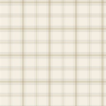 Hunter Neutral Plaid Wallpaper
