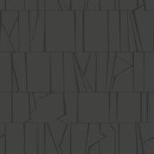 Huntington Charcoal Geometric Stripe Wallpaper