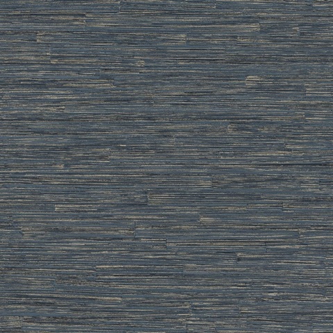 Hutton Dark Blue Tile Textured Wallpaper