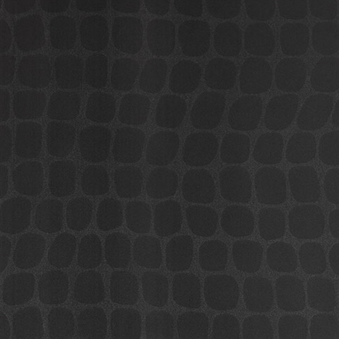 Hyde Black Crocodile Velvet Textured Wallpaper