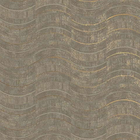 Hydra Bronze Geometric Wallpaper