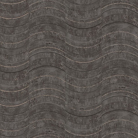 Hydra Dark Grey Geometric Wallpaper