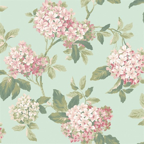 AK7444 | Hydrangea | Wallpaper Boulevard