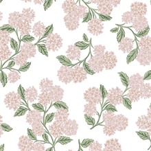 Hydrangea Pink & White Peel & Stick Wallpaper