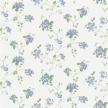 Hydrangea Trail Blue Wallpaper
