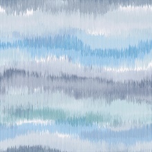 Ikat Waves Abstract Lakeside Peel and Stick Wallpaper