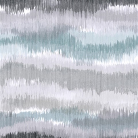 Ikat Waves Abstract Morning Fog Peel and Stick Wallpaper