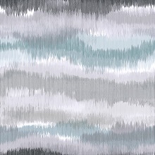 Ikat Waves Abstract Morning Fog Peel and Stick Wallpaper