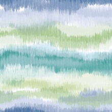 Ikat Waves Abstract Seaglass Peel and Stick Wallpaper