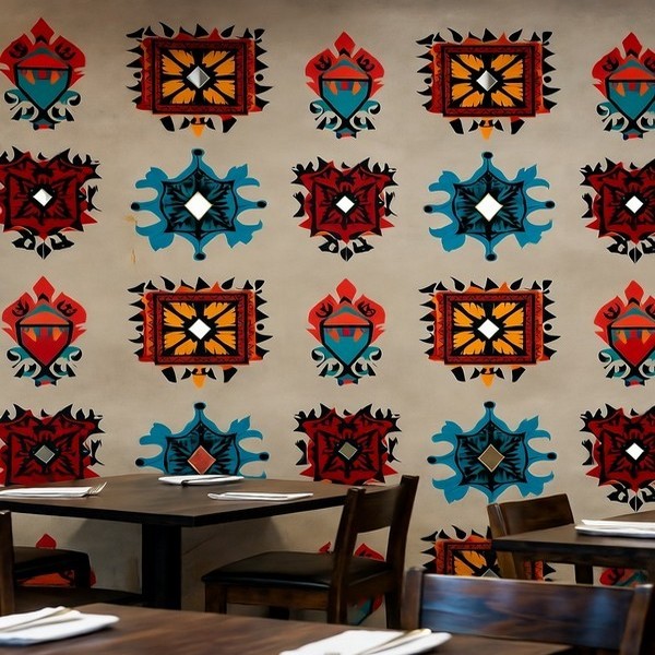 Indian Banjara Embroidery Commercial Wallpaper