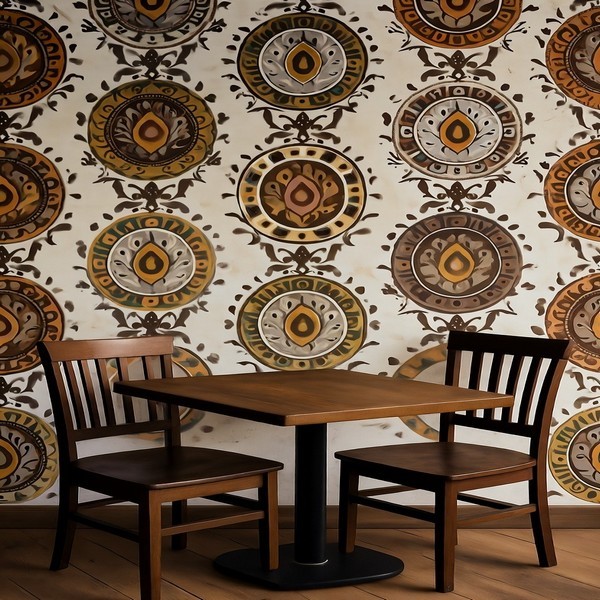 Indian Chikankari Embroidery Commercial Wallpaper