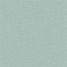 Indie Faux Textured Linen Aqua Blue Wallpaper