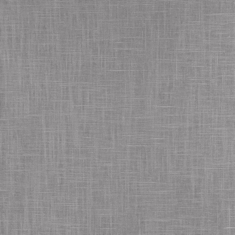 Indie Faux Textured Linen Charcoal Grey Wallpaper