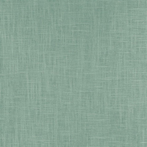 Indie Faux Textured Linen Green Wallpaper