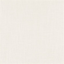 Indie Faux Textured Linen Off-White Wallpaper