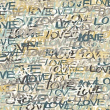 Indio Neutral Love Scribble Wallpaper