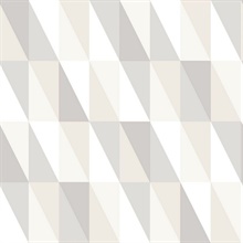 Inez Neutral Geometric Prisms Wallpaper