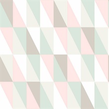 Inez Pastel Geometric Prisms Wallpaper