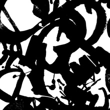 Inkblot Abstract Onyx Peel and Stick Wallpaper