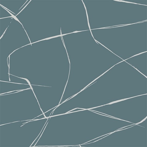 Inkwork Abstract Abstract Blue Dusk Peel and Stick Wallpaper
