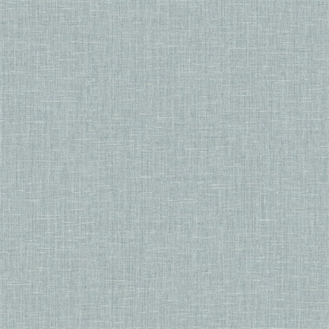 Inlay Linen Dusty Blue Commercial Wallpaper