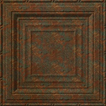Inside Angles Ceiling Panels Copper Patina