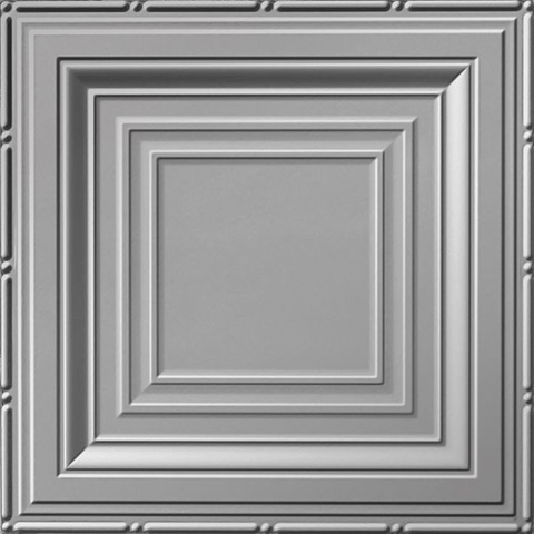 Inside Angles Ceiling Panels Metallic Silver