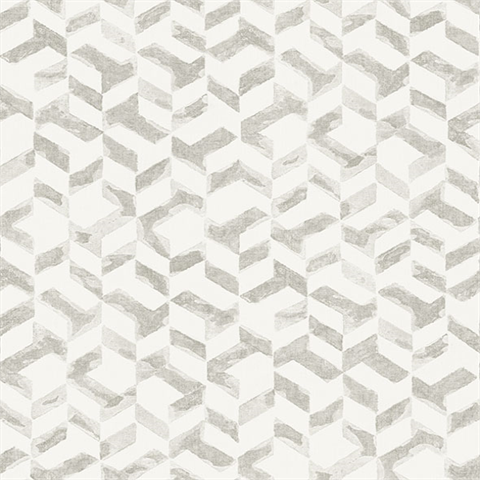 Instep Pewter Abstract Geometric Wallpaper