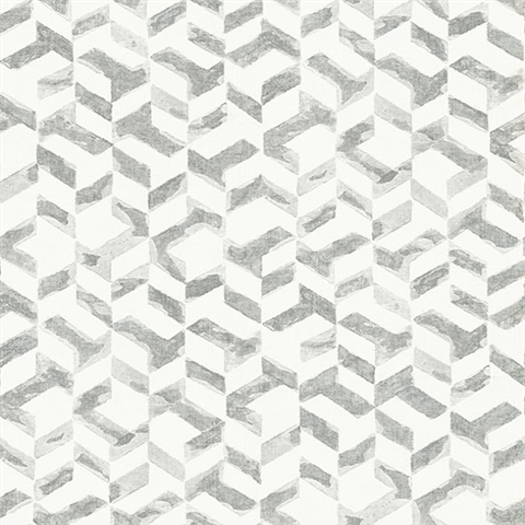 Instep Platinum Abstract Geometric Wallpaper
