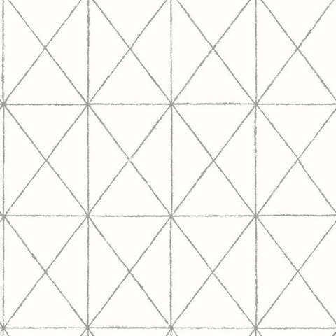 Intersection White Geometric Wallpaper