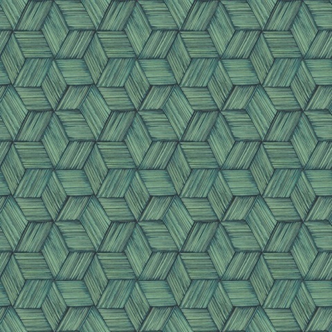 Intertwined Dark Green Geometric