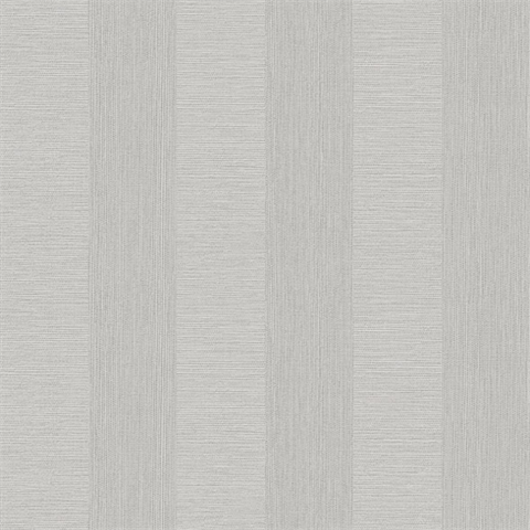 Intrepid Light Grey Faux Grasscloth Vertical Stripe Wallpaper