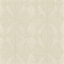 Intrinsic Cream Geometric Wood Wallpaper