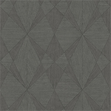 Intrinsic Dark Grey Geometric Wood Wallpaper