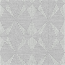 Intrinsic Silver Geometric Wood Wallpaper