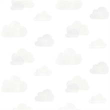 Irie Grey Watercolor Clouds Wallpaper