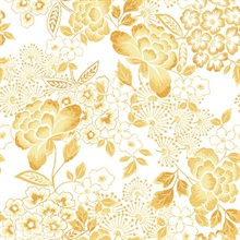 Irina Yellow Floral Blooms Wallpaper