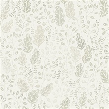 Isha Neutral Leaf Wallpaper
