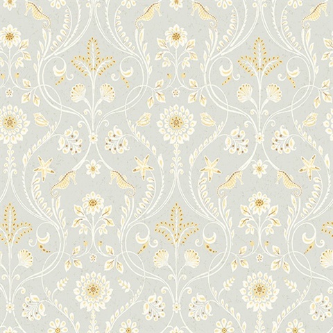 Island Grey Damask