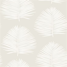 Island Palm Botanical Alabaster Peel and Stick Wallpaper