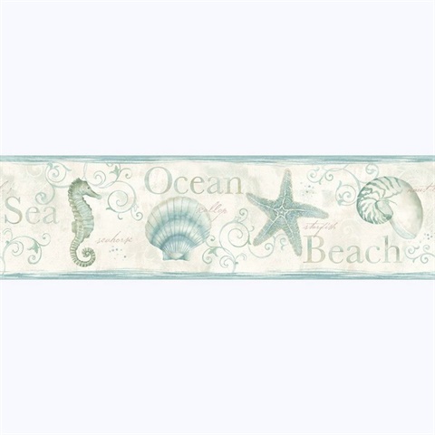 Island Sea Green Green Starfish Border