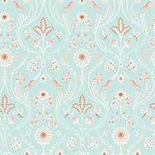 Island Turquoise Damask