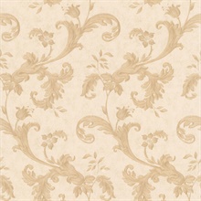 Isleworth Beige Floral Scroll